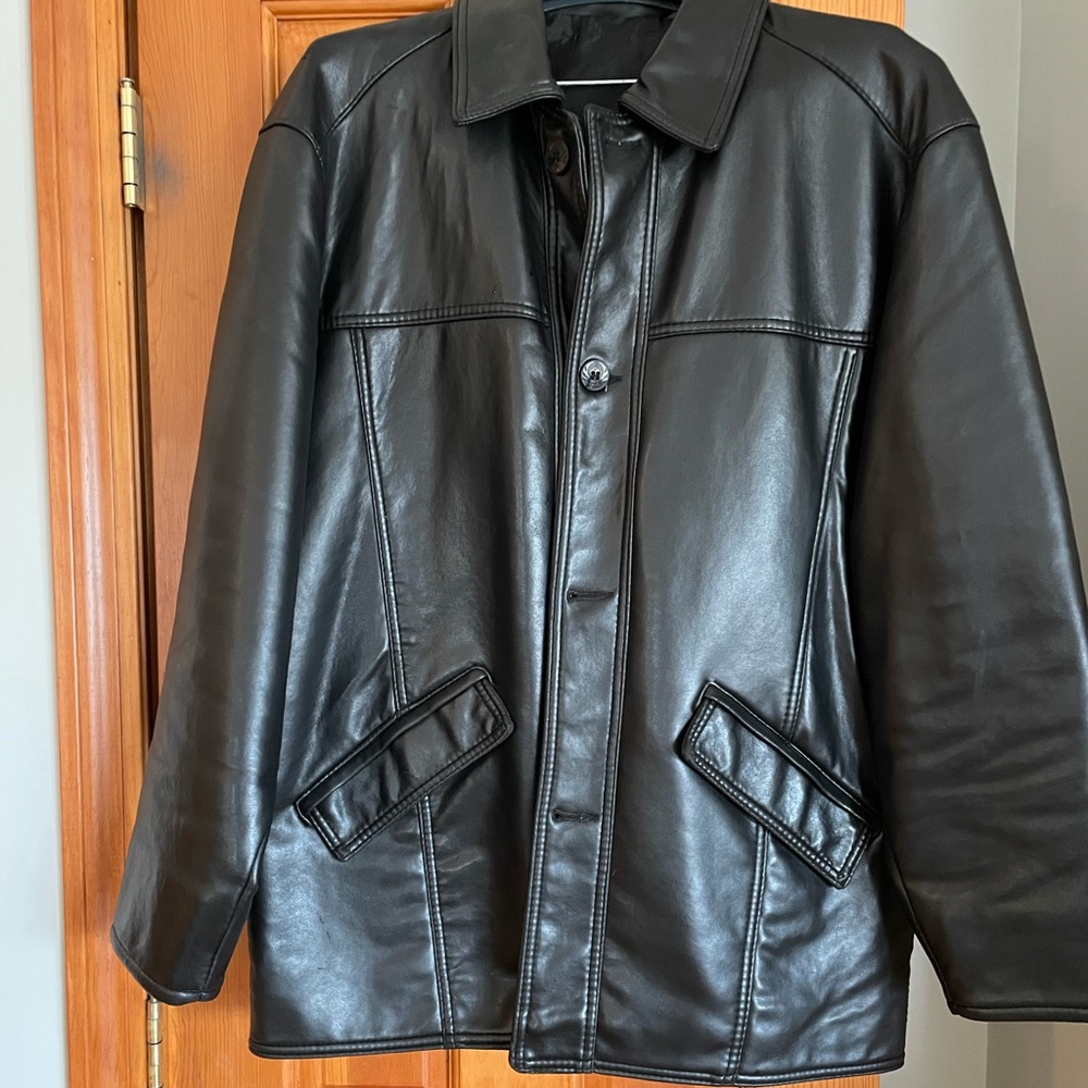 Men’s XL Leather jacket.  Made in Italy.  Black in color.